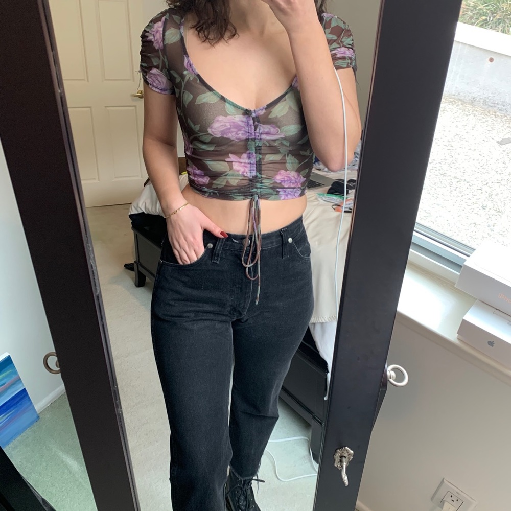 Urban Outfitters sheer floral top